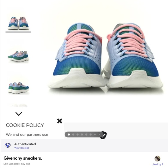 Givenchy Shoes - GIVENCHY Spectre Sneakers 37.5 Blue Pistachio.